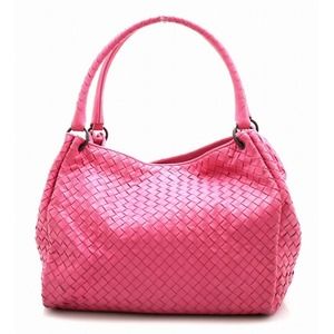 Bottega Veneta Intrecciato Handbag Leather Shocking Pink